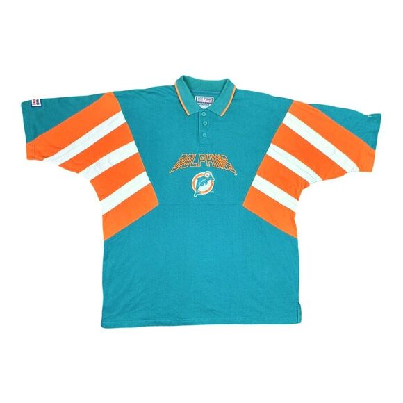Vintage 90’s Starter NFL Miami Dolphins Polo Shirt - Size XL - Picture 1 of 9